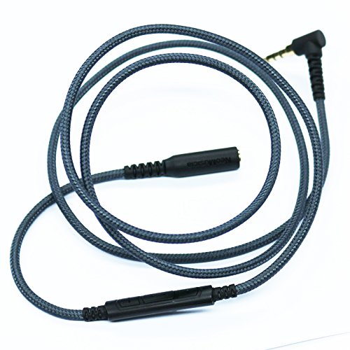 1m(3.2ft) 3.5mm male to 3.5mm Female headset earphone Headphone Adapter Extension Cable with remote & mic for iphone itouch ipad and Most of Android phone