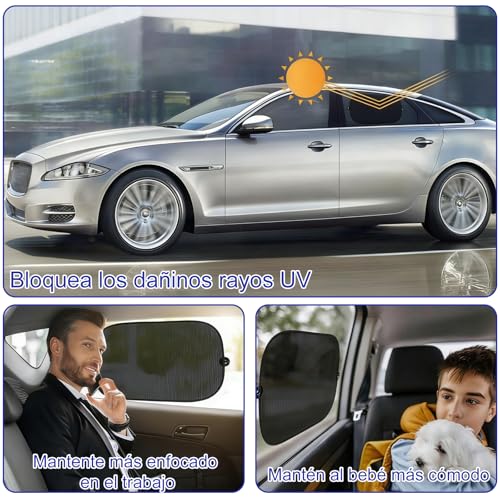 Joschapeau Parasoles de Coche, Parasol para Auto Parabrisas, Parasol Plegable para Coche 6 Piezas - Protector Parabrisas con Bolsa de Almacenamiento, Apto para todoterrenos y la mayoría de turismos