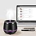 Aroma Essential Oil Diffuser, Ultrasonic Cool Mist Humidifier Home Fragrance Electirc Diffuser Ultra Quiet 200ml BPA Free for Office/Bedroom/Study/Yoga/Spa - Black, Gift Ideal