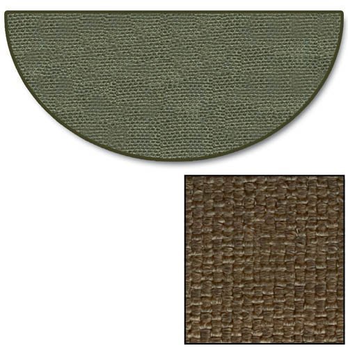 5' Half Round Brown Guardian Fireplace Rug