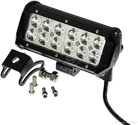 Light Bar, 36W, Spot, Black Housing