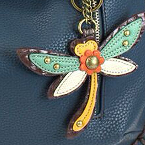 CHALA Crossbody Handbag, Hobo Style, Casual, Soft, Shoulder or Crossbody (Dragonfly-Navy Handbag)