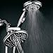 HotelSpa - Shower Heads with Handheld Spray - High Pressure Shower Head - 6 Inch Showerhead, 4 Inch Handheld Shower Head - 2-in-1, 30-Setting Shower Heads, 5-to-7 Foot Shower Hose, Showerspa (Chrome)