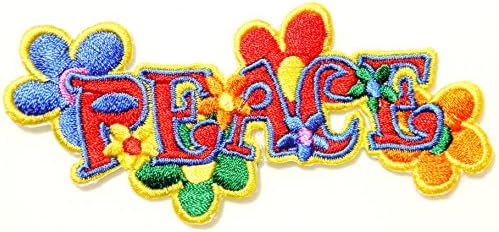 Flower Save Earth Peace Anit No War Sign Logo Hippie Retro Biker Cartoon Jacket T-shirt Vest Patch Sew Iron on Embroidered Badge Symbol Custom