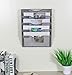 EasyPAG 5 Pocket Mesh Hanging Wall File Organizer, Easily File Managment and Classification, Space Saving Wall Mount Filing Holder for Office Home Classroom, Silver