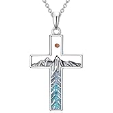 WINNICACA Christmas Gifts for Women Mustard Seed Necklace 925 Sterling Silver Mustard Seed Mountain Pendant Faith Necklace Christian Jewelry Birthdays Gifts for Women Her Wife