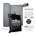 Microfiber Towel for Travel, Beach, Bath, Gym, Camping - XL Extra Large but Compact, Antibacterial and Quick Dry with small Carry Pouch (Gray, 60 x 30 Inches)