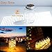 Hanging Solar Fariy Jar Lights,6 Pack Large Size Glass Mason Jar Solar Powered 30 LED String Fairy Firefly Lantern Lights for Outdoor Patio Garden Yard Fence Wedding Table Decoration Lights