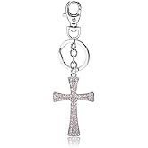 Liavy's Cross Charm Fashionable Keychain - Sparkling Crystal - Unique Gift and Souvenir