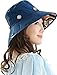 Bienvenu Women Wide Large Brim Floppy Foldable Roll up UPF 50+ Beach Sun Hat,Navy