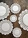 The Baker Celebrations Round paper Lace Table Doilies - 4 5 6 8 10 and 12 inch Assorted Sizes White Decorative Tableware Placemats (Variety pack of 120 - 20 of each)