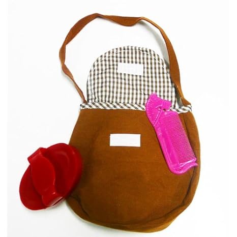 Happy People 58393 Pferde Accessoire Tasche mit Striegel und Bürste passend Pferden