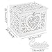 Ywlake Wedding Money Box Holder with Sign, Large Rustic Wood Wooden DIY Envelope Gift Post Card Boxes with Lock Slot for Reception Anniversary Graduation Birthday Party Parties (Mr & Mrs, White)