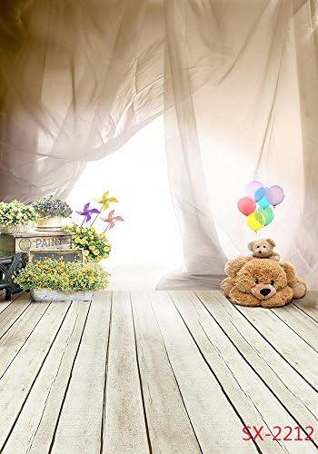 Color Your World 5x7ft Vinyl Computer Printed Photography Background Baby Newborn Theme Wooden Floor Photo Studio Props Backdrops