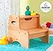 KidKraft Wooden Two-Step Children's Stool with Handles - Natural, Gift for Ages 3-8