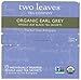 Two Leaves and a Bud Organic Earl Grey Tea Bags, Whole Leaf Caffeinated Black Tea in Compostable Sachets, Caffeinated Black Tea Flavored with Bergamot, Add Milk and Sugar, 15 Count (Pack of 6)