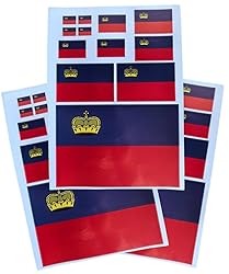 EUIOSFDC Decal in Multiple Sizes Liechtenstein Flag