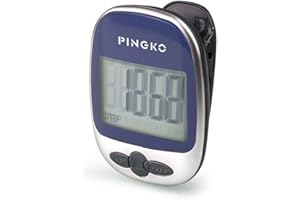 PINGKO Best Pedometer for Walking Accurately Track Steps Multi-Function Portable Sport Pedometer Step/Distance/Calories Count