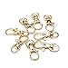 Coolrunner Chrome Color Swivel Eye Lobster Snap Clasp Hook for Key Ring 38x16mm 30pcs (Gold)