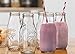 Circleware Country “Dairy” Glass Milk Bottles, 6 , Set of 6, 10.5 Ounce