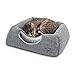 2-in-1 Cat Bed and Cave - with Plush Lining by Best Pet Supplies, Medium, Grey