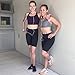Long Workout Shorts for Women Active Sports Pants, Tights Leggings Shorts with Pockets and Wide Waistband for Support Black
