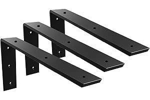 WALWE Countertop Support Bracket 3 Pack 12 inch Heavy Duty Granite Countertop Bracket 16" x 6" x 2 1/2" Shelf L Bracket Mantel Corbels for Quartz/Granite/Wood/Concret/ Laminate Countertops
