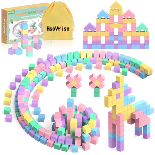 HaoVrisn Magnetic Building Blocks for Children, Pack of 45 Magnetic Building Blocks, Magnetic Toy Children, Magnetic Toy from 3 4 5 6 7 8 Gift for Boys and Girls (2.5 cm x 2.5 cm)