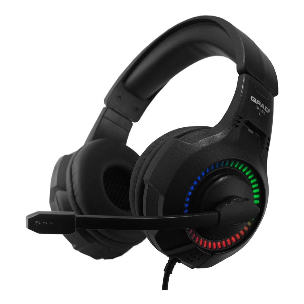 Qpad Qh-25 RGB Stereo and 7.1 USB Gaming Headset, Multiplatform (Stereo) PC