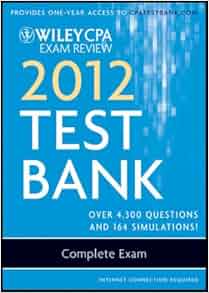 Wiley Cpa Exam Review 2012 Test Bank 1 Year Access