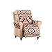 Collections Etc Aztec Southwest Patterned Furniture Cover with Bold Aztec Design and Solid Burgundy Reverse, Recliner