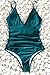 CUPSHE Women's One Piece Swimsuit Tummy Control V Neck Bathing Suits