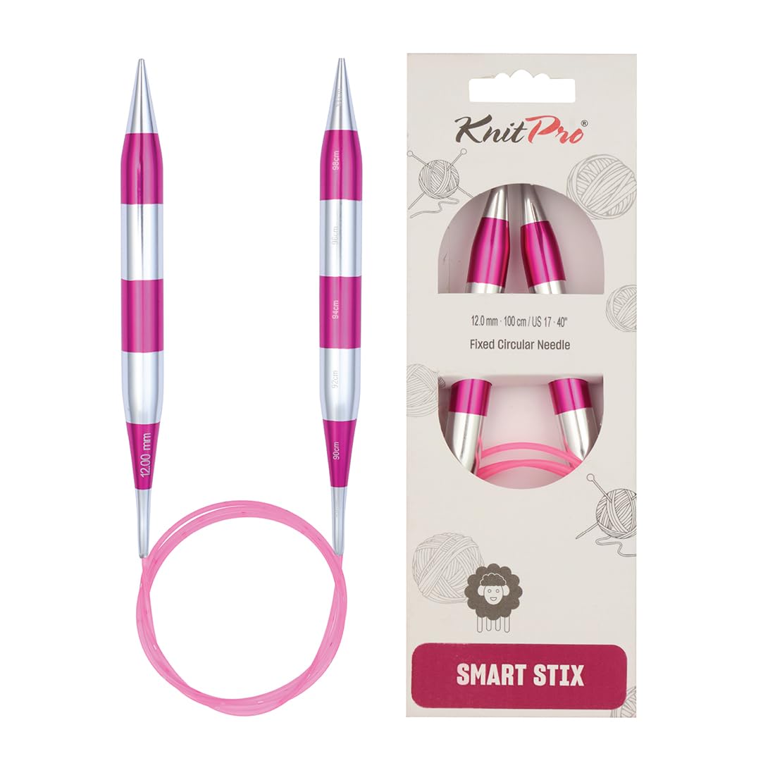 KnitPro Smartstix Fixed Circular Needles 40" (100cm) | 12.00mm — image 1