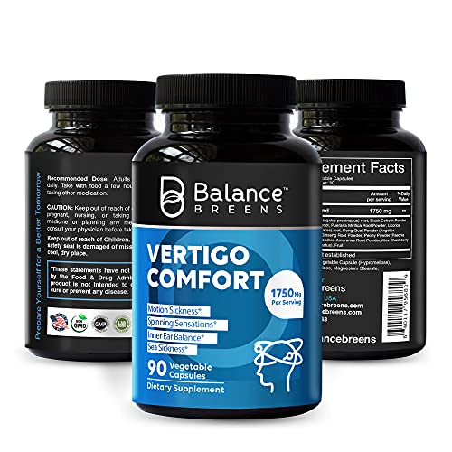 Vertigo Relief Supplement 1750 Mg 90 Vegan Capsules Motion Sickness