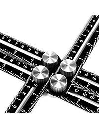 Regla de medición multiángulo, de aleación de aluminio, regla multiángulo, herramienta de medición para manualidades, constructores, artesanos, bricolaje, negro