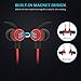 Bluetooth Headphones, Magnetic Wireless Earbuds, HiFi Bass Stereo Sweatproof, Noise Cancelling Microphone (Comfy & Fast Pairing), IPX7 Waterproof Wireless Workout Headphones for Sports, Gym (Red)thumb 4