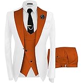 Wangyue Mens Suit 3 Piece Slim Fit Suits for Men Wedding Prom Tuxedo for Men Formal Business Suit
