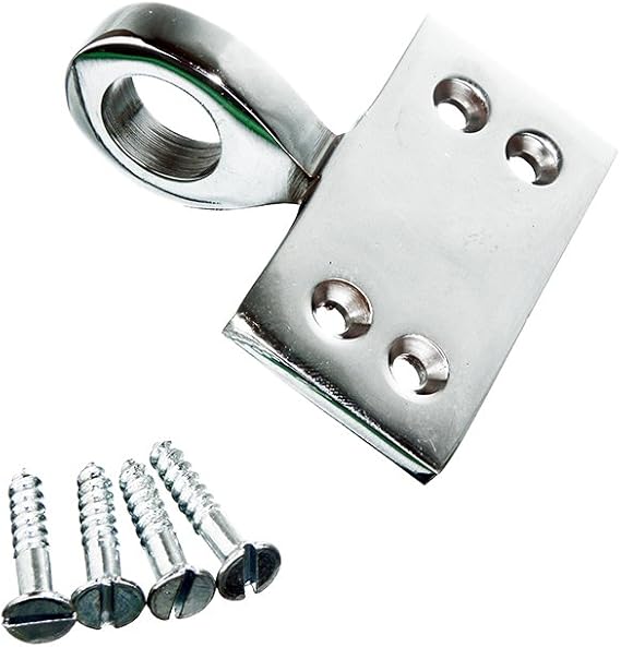 SASH Window Lift Eye Pole Hook Pull Chrome with Fixing Screws Pack of 1