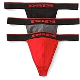Papi Men's 3-Pack Premium Fashion Cotton Active Stretch Thong