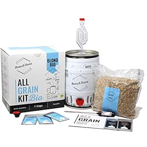 Brew&Share | Blond Bio Beer Making Kit. Biologisch certificaat | Slechts 2 weken | Mouten brouwen. Keg Fermentatie