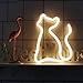 Decorative LED Cat Shaped Neon Night Light Wall Decor Lamp for Children's Room Party Christmas Wedding Decoration (Neon Cat - Warm White)