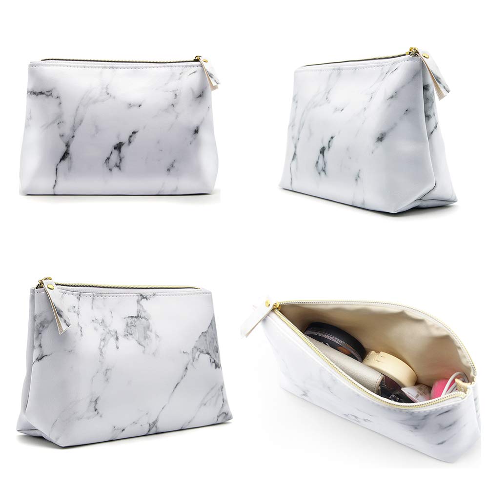 Marble Makeup Bags, LKE Cosmetic Display Cases Waterproof Marble Travel Cases Portable Makeup Bags Makeup Organizers(8.66x6.3x2.36Inches) (Marble Makeup Bags) : Beauty