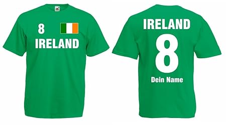 Irland / Ireland Trikot mit Wunschname und Wunschnummer von S-3XL