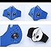 Filter Neoprene Dustproof Mask Pollution Mask Added Activated Carbon Filtration Layer for Exhaust Gas Anti Pollen Allergy PM2.5, Sports Half Face Mask for for Running Cycling Motorcycling Skiing Blue