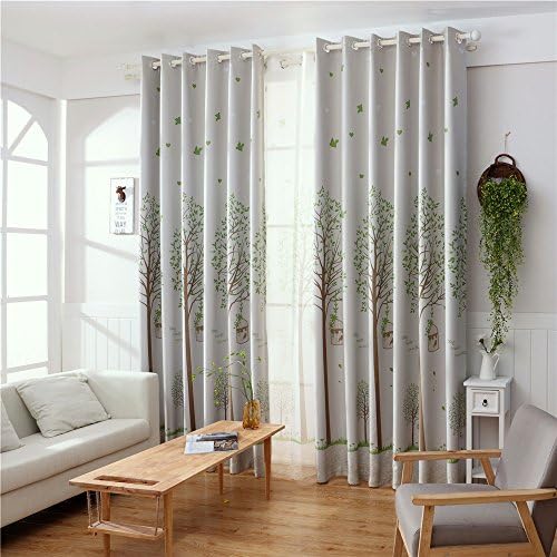 MEILIANJIA Birdcage Tree Printing Multi Size Optional Thermal Insulated Blackout Energy Saving Custom Curtains 57" W x 86" L(One Panel)