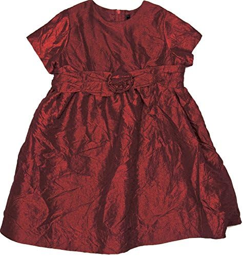 United Colors of Benetton Crushed Taffeta Holiday Fancy Party Dress, Red (3-4 Toddler)