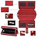 WOZEAH Women's PU Leather RFID Large Capacity Long Wallet Clutch Pures handbags Credit Card Holder Organizer Ladies Purse (red)