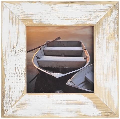 Mein Landhaus Bilderrahmen Aus Echtem Alt Holz Stil Vintage Rustikal Handgefertigte Unikate In Weiss 30x30 Amazon De Kuche Haushalt