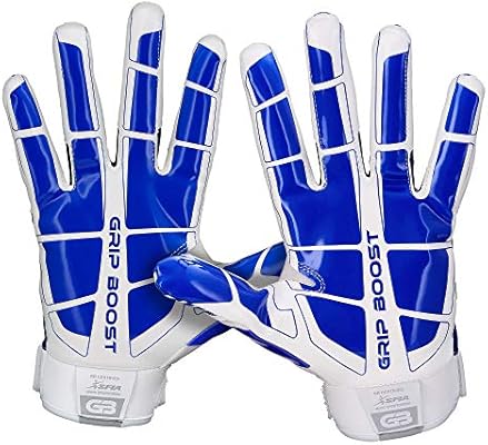 blue youth football gloves
