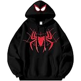 Ethbox Y2K Hip Hop Hoodie Retro Street Collar Spider Large Loose Hoodie Gothic Clothes Rock Pullover Jacket